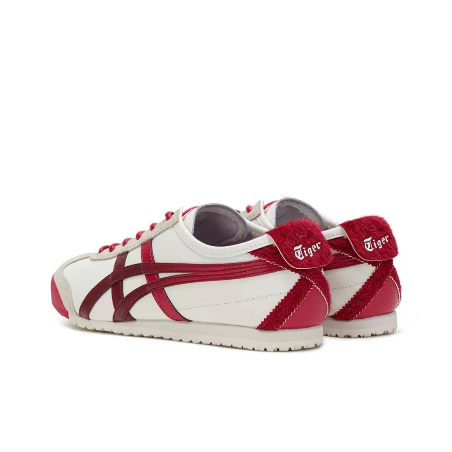 Onitsuka Tiger MEXICO 66 Unisex White/Red Low-Top Casual Shoes – Stylish Minimalist Versatile Classic Design 1183C600-100
