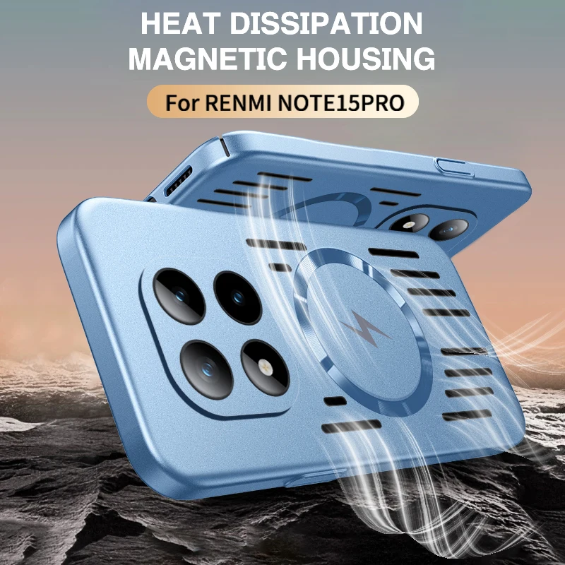 Heat Dissipation Phone Case for Xiaomi Poco M8 Pro M8Pro 5G Original Magnetic Luxury Hard Breathable Hole Thin Back Cover Fundas