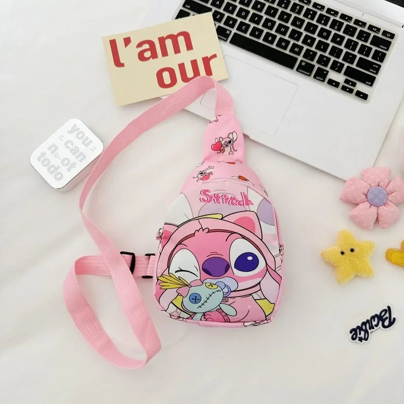 

Disney Stitch Sling Chest Bag Cartoon Anime Crossbody Bag Fashionable Casual Shoulder Bag with Coin Purse for Daily Travel