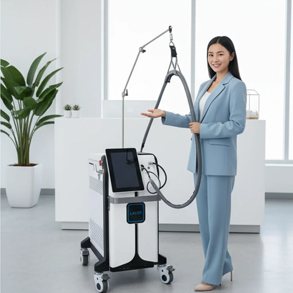 755 1064nm Dual Wavelength Nd Yag Long Pulse Laser Hair Removal And Remove Redness Machine