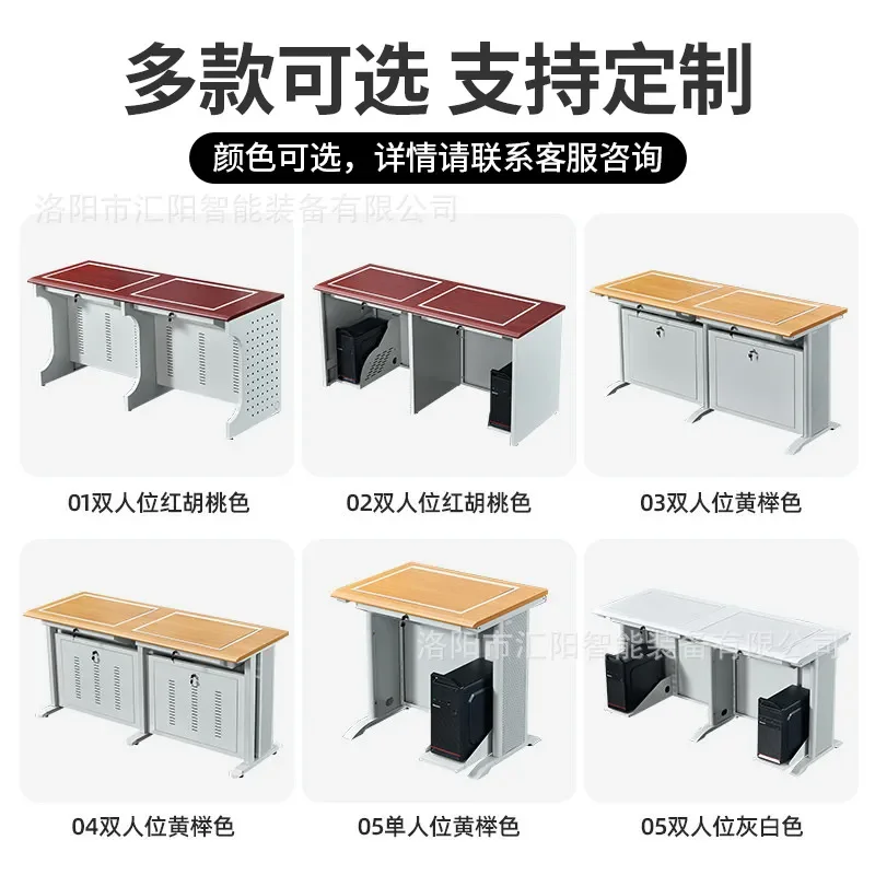 Flip Top Computer Desk School Multimedia Conference Table Classroom Training Learning Console for Office Home Study Room