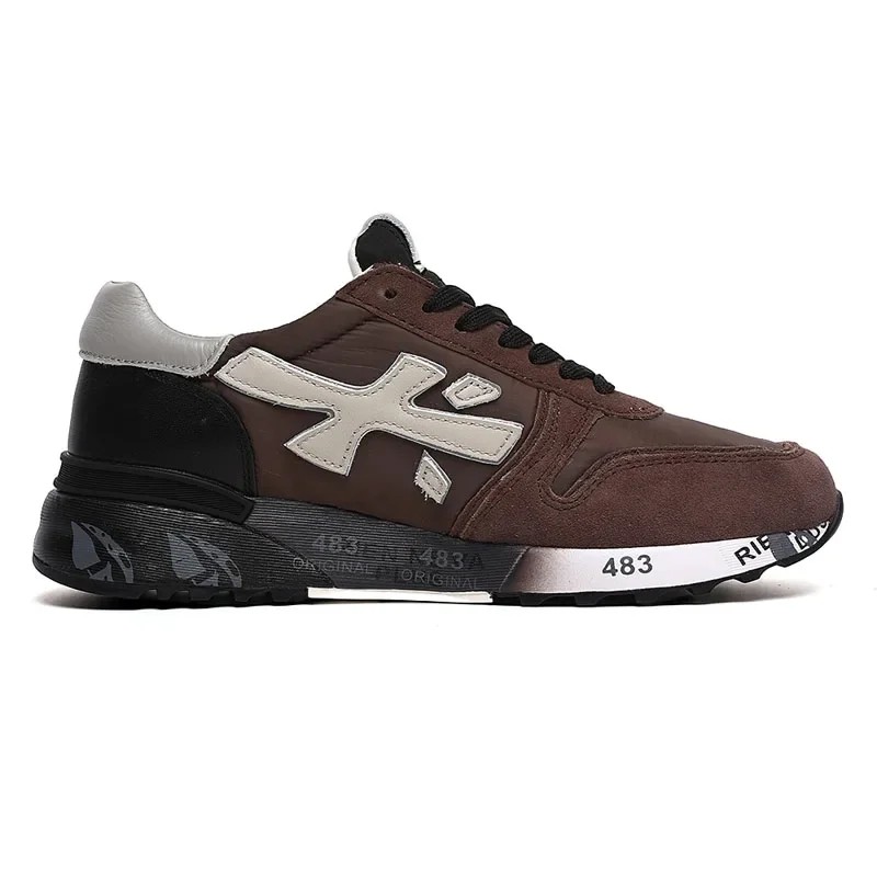 PREMIATA-Tênis masculino série arroz casual, respirável, impermeável, na moda, renda, esportes ao ar livre, luxo, design de moda