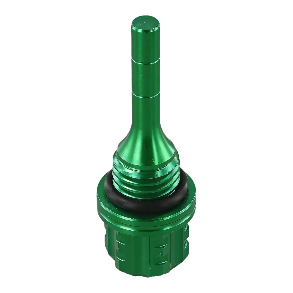 Hexagonal Plum Blossom Styled Aluminum Oil Dipstick for Motorcycles Supporting Routine Engine Oil Monitoring Needs