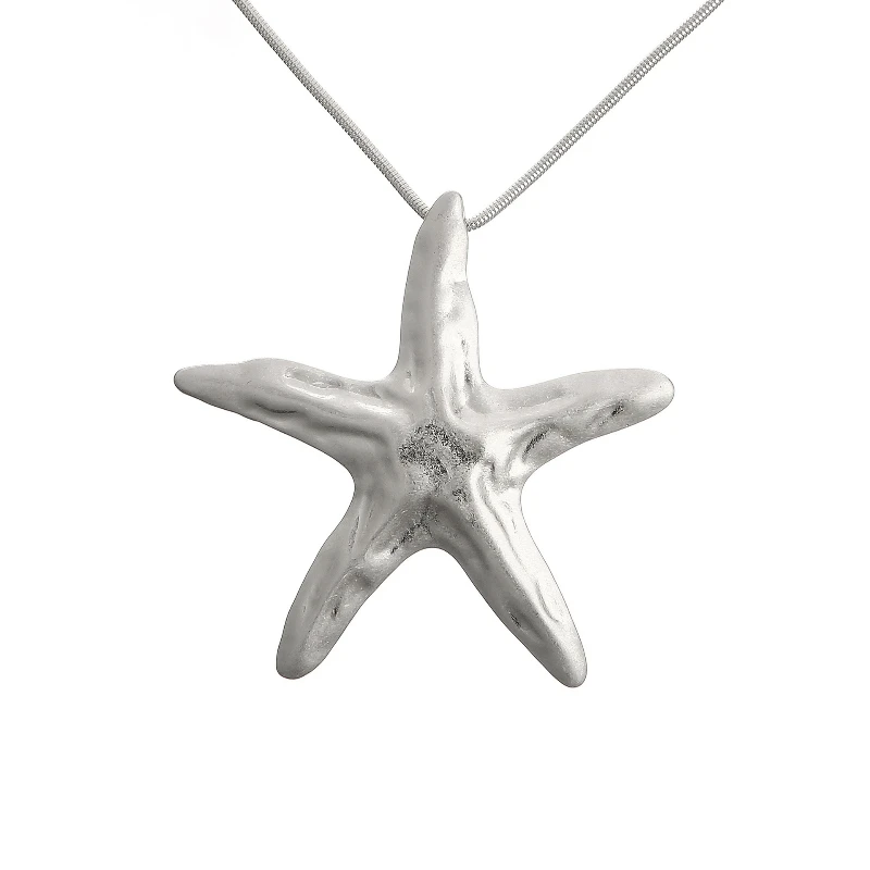 Geometrische Seestern Pullover Kette Legierung Weibliche Persönlichkeit High-end-Mode OL Lange Halsketten Schmuck – Detail 6