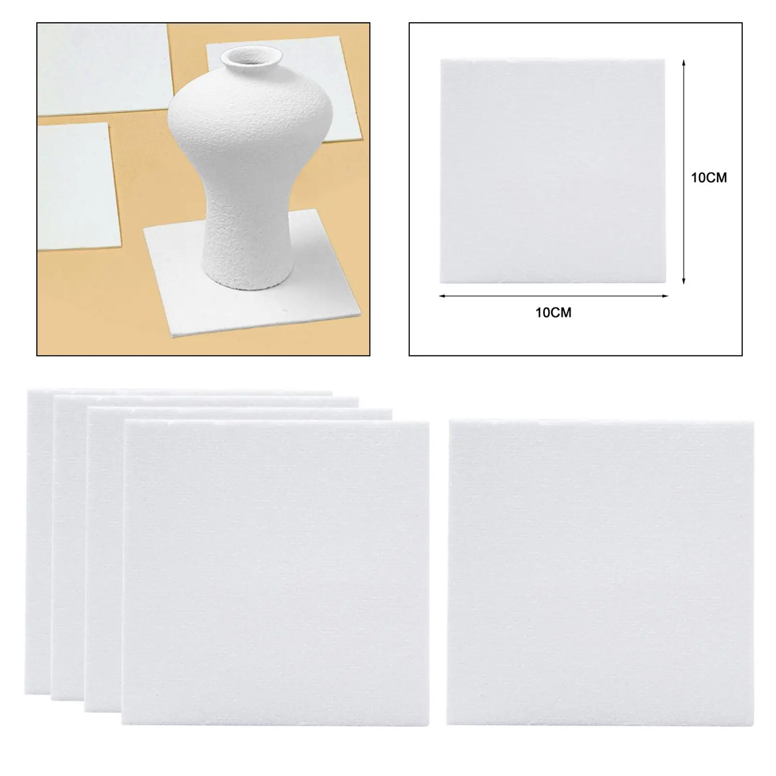 5Pcs Ceramic Refractory Pads Ceramic Tools Professional Pottery Firing Mat