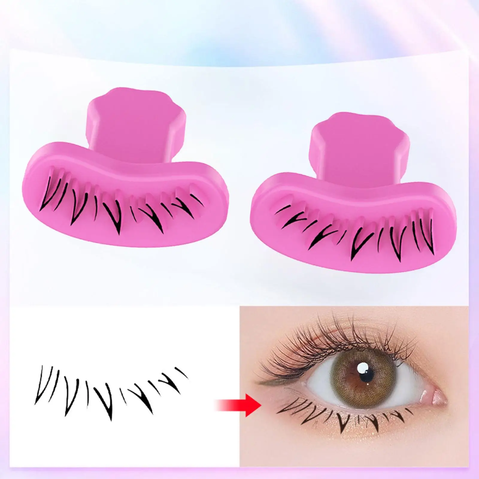 Onderste wimperstempels Beauty Kit Faux Valse Lash-stencil Gemakkelijke Stamper DIY Onder oogmake-upverbetering