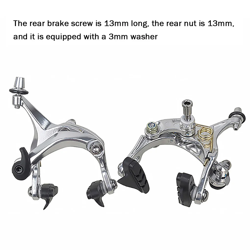 Dual Pivot Brake Caliper Road Bike Aluminum Alloy Brake Clamp Bicycle Accessory  Rear  Black