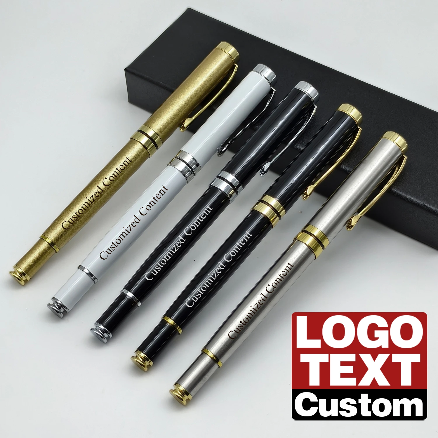 Luxury Metal Business Office School Supplies Ballpoint Pens for Writing Rollerball Pen Customized Logo Name Personalization Gift