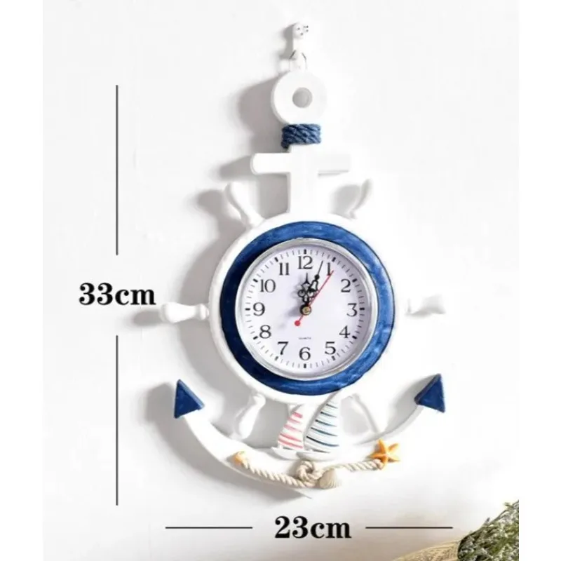 Life ring clock beach sea nautical theme boat decoration wall hanging decoration factory mediterranean ocean handmade  WJ721
