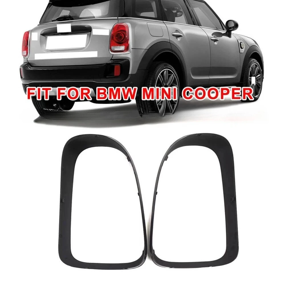 Taillight Frame Bright Black Front Headlight Rear Tail Light Lamp Cover Trim Set For BMW Mini Cooper Countryman F60 2015-2019