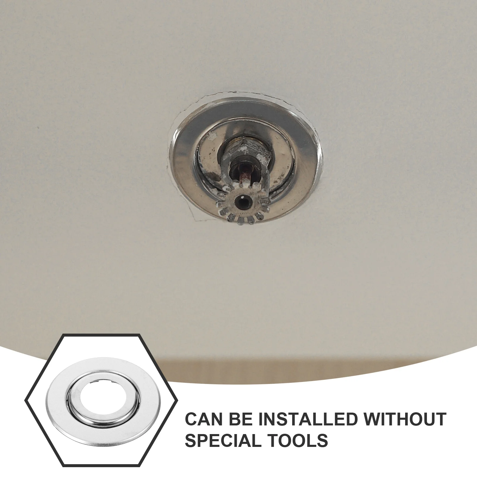 

10Pcs Fire Sprinkler Cover Plates Stainless Steel Rust Resistant Fire Sprinkler Flange Escutcheon Replacement Plate