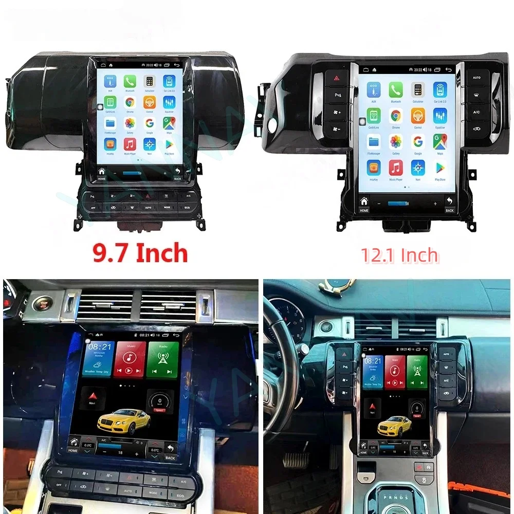 

For Land Rover evoque 2014-2018 audio 2 din android receiver Vertical style auto multimedia DVD player GPS 9.7&12.1