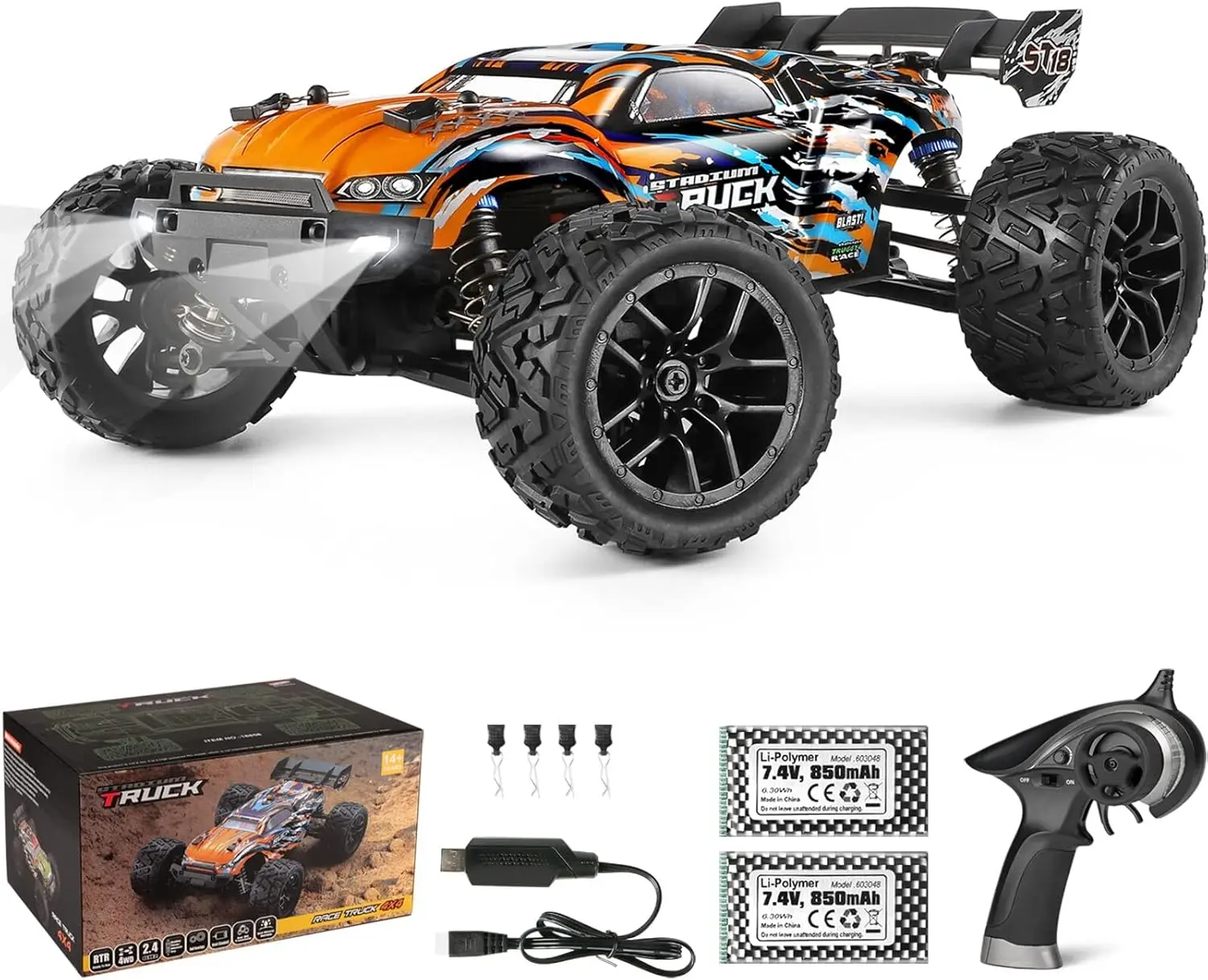 

HAIBOXING 1:18 Scale RC Car, All Terrain Remote Control Truck 4WD 36KM/H High Speed Hobby Grade Electric RC Car