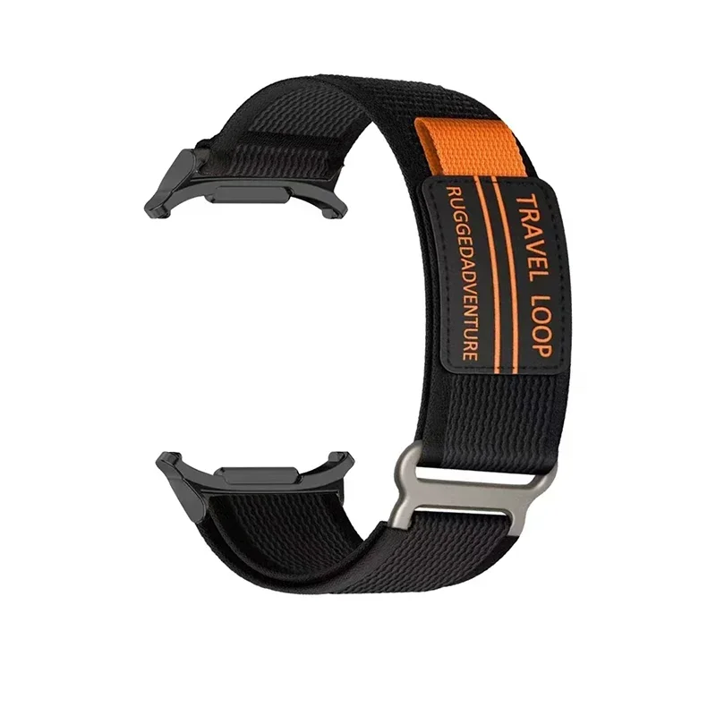 حزام رياضي من النايلون للرجال لهاتف Samsung Galaxy Ultra Travel Loop Strap لساعة Samsung Galaxy Ultra مقاس 47 ملم سوار ساعة أسود #5