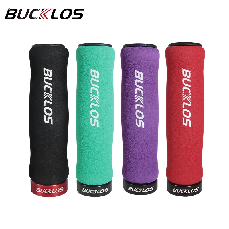 

BUCKLOS Bike Grip Sponge Bicycle Handlebar Grips Damping Scooter MTB Grips Bike Handle Cover with Bar End Bike Accessories