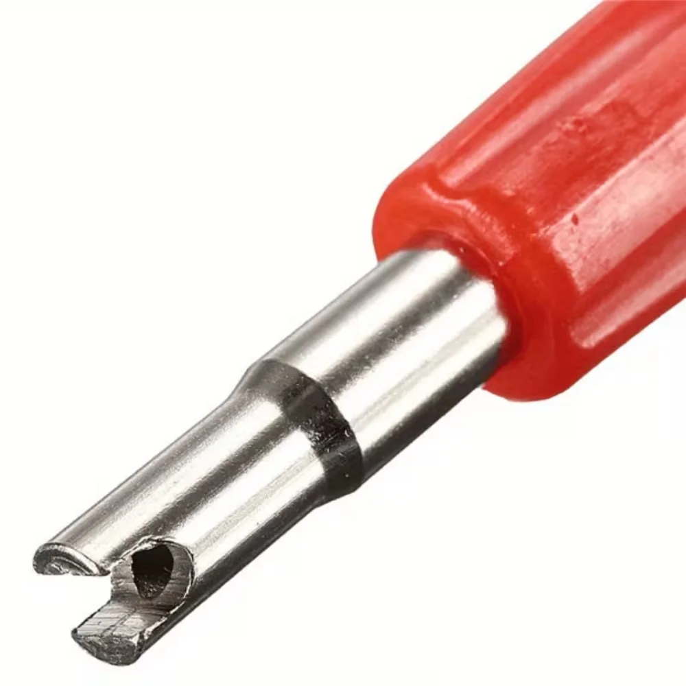 2-Piece 2-Way Tire Valve Core Removal Key Tool, Air Conditioning and Automotive/Motorcycle Repair Tool