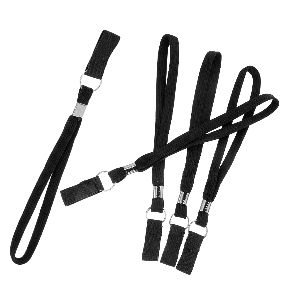 

5pcs Black Wrist Straps for Cane Anti Lost Walking Stick Accessories Durable Nylon Lanyards Cane Handles Replacement Outdoor