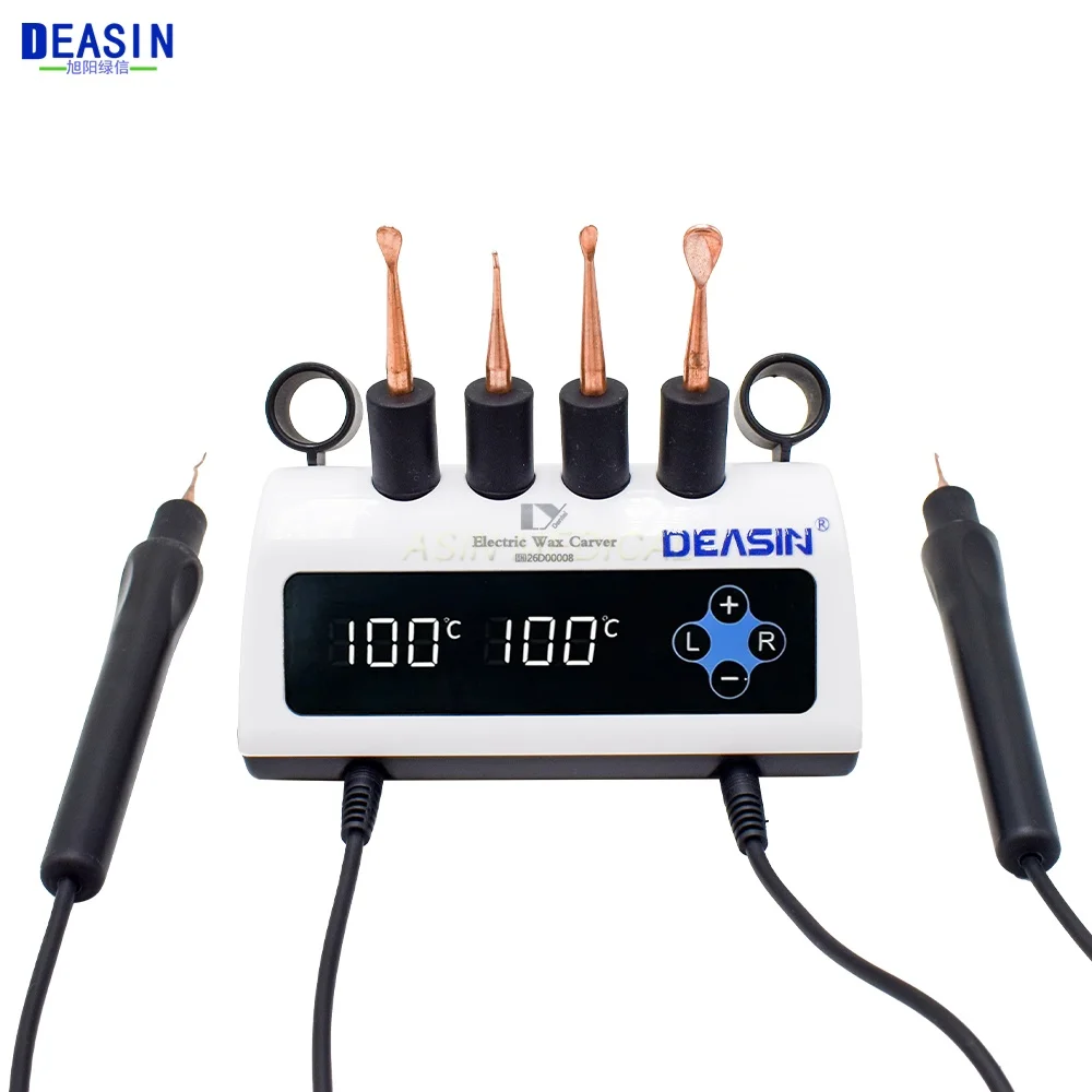 Dental Electric Waxer Wax Knife Carving Knife Contain 6 Wax Tips and 2 Pens Dental Equipment