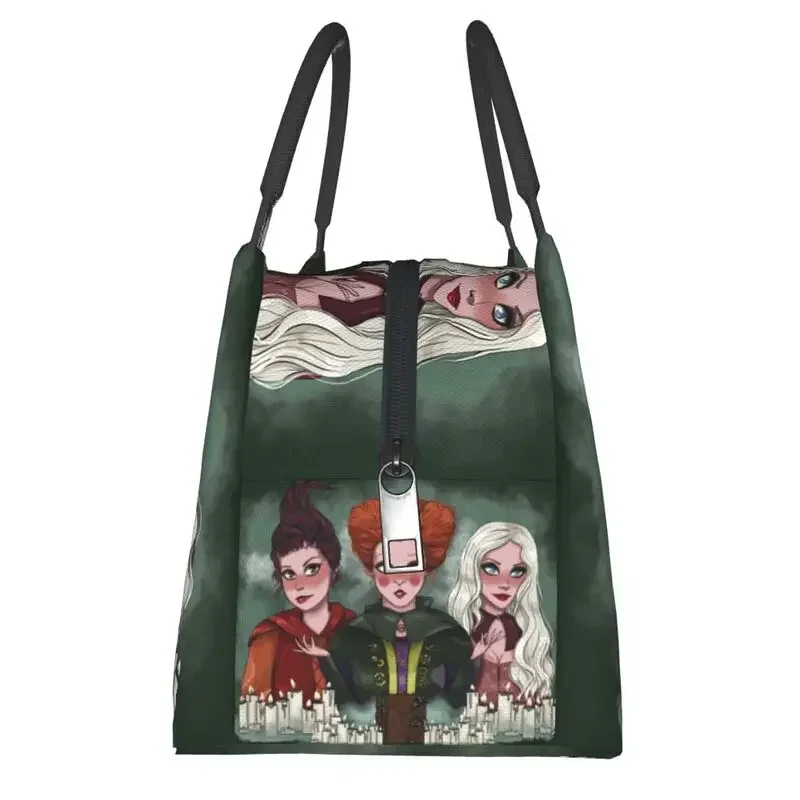 Custom Hocus Sanderson Sisters Witch Pocus Lunch Bags Men Women Thermal Cooler Insulated Lunch Box for Office Travel