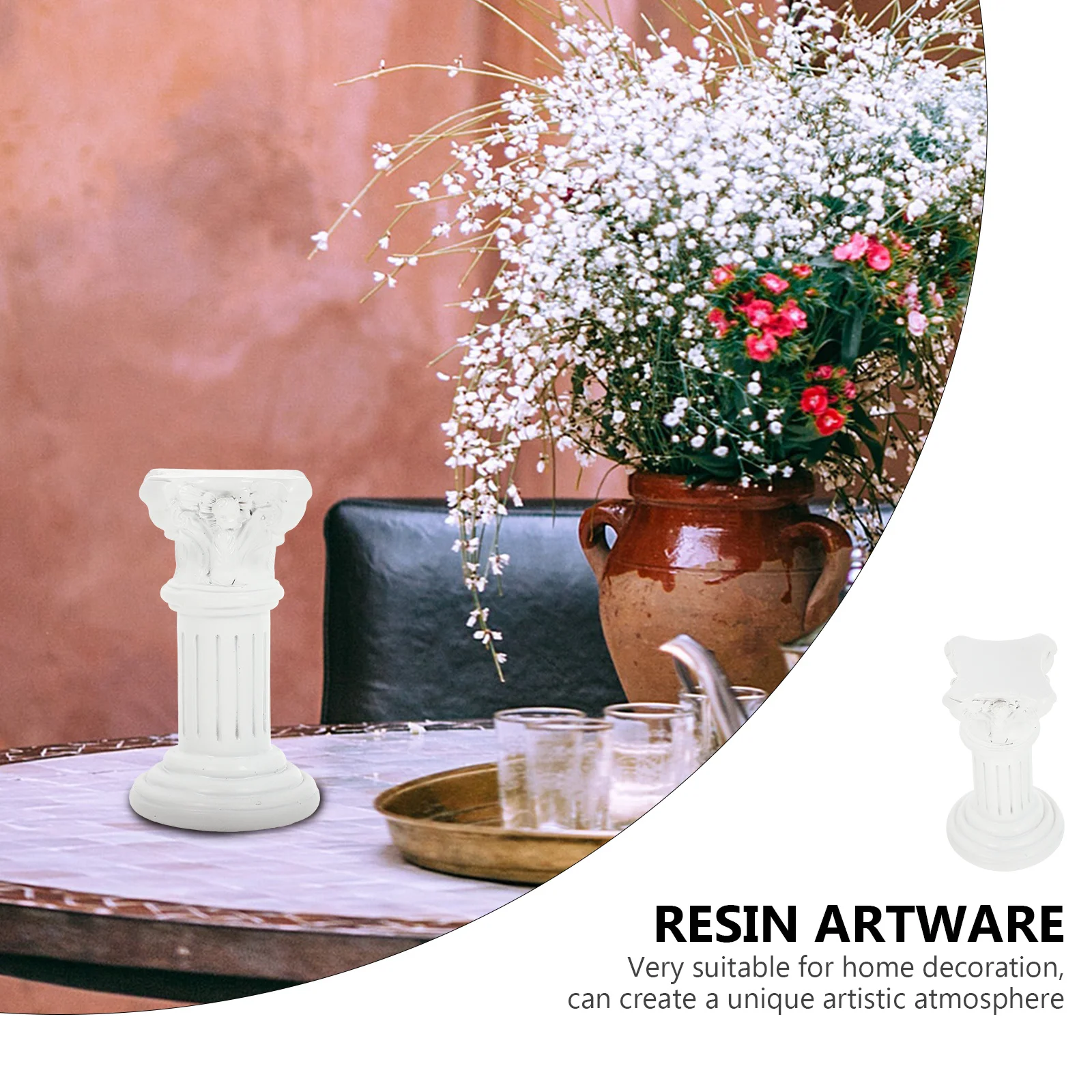 

Retro Wedding Decor Home Mini Decorations Column Statue Party Flowerpot Holder Roman Pillar Vintage