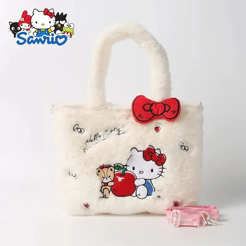 Sanrio 2025 nieuwe cartoon zilveren tas schattige schattige Yugui hond Katie kat pluche opslag crossbody tas