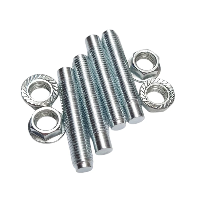 4pcs Intake Manifold Extended Stud Studs Bolt Kit M10-1.25mm x 48mm Compatible with Honda, Compatible with Nissan