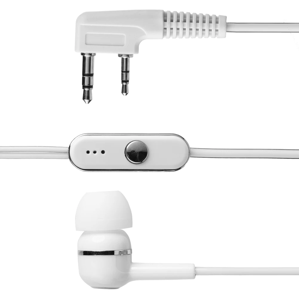 10-1 قطعة PTT Mic سماعة استبدال الأذن هوك سماعة مع هيئة التصنيع العسكري PTT 2 دبوس سماعة الأذن سماعة ميكروفون ل BAOFENG كينوود