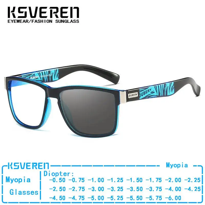 

Photochromic Minus Diopter Trendy Sports Myopia Glasses Men Women Classic Finished Nearsighted Eyewear Color Changing Glasses