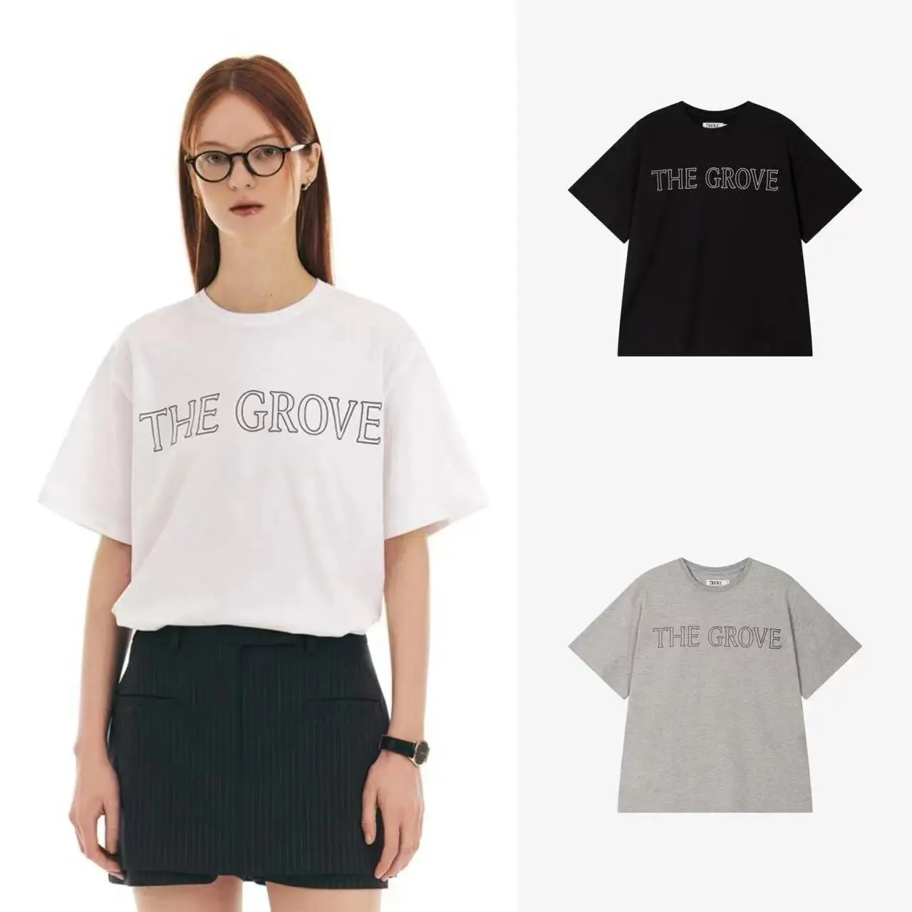

Loose Casual round Ne ort Sve T-irt Women's Top All Seasons Qui very Car Jingyuan Engli Letter Printed