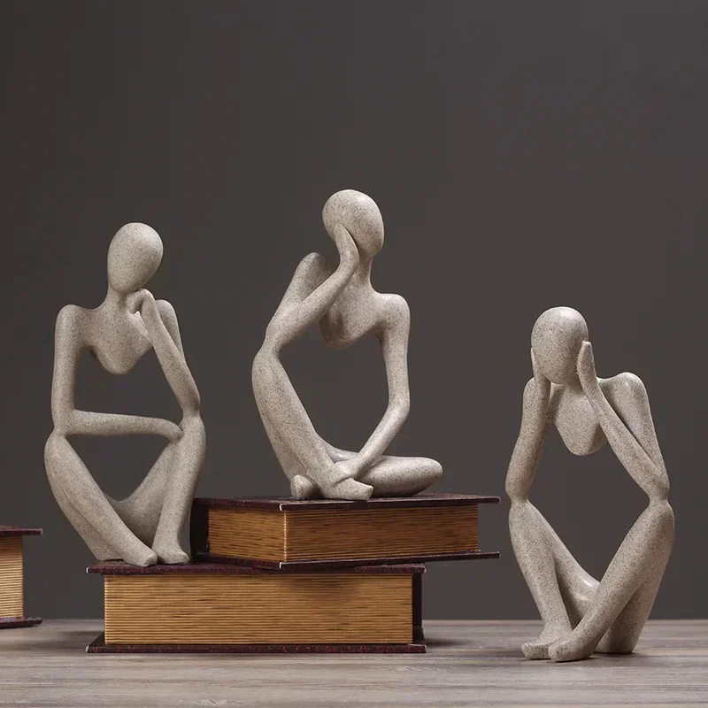 New Creative Figurines Miniatures Figure Jane 'o Thinker Figurines Miniatures Abstract Home Decor Фигурки В Миниатюрах ZY40XBY