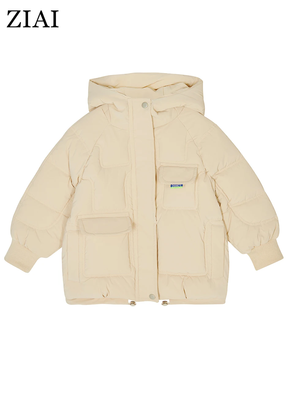 ZIAI – manteau chaud à capuche pour filles de 5 à 16 ans, veste d'hiver avec poche multifonctionnelle pour enfants, R-2577