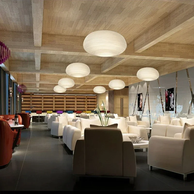 Nordic Creative Pendant Light Milk White Glass Cocoon Pendant Light Kitchen Dining Table Study Acrylic Home Decoration Lighting