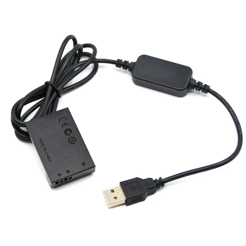 

DR-E15 DC coupler LP E12 Dummy Battery USB DC Cable for Canon EOS-100D Kiss X7 EOS 100D Rebel SL1 SX70HS Camera Coupler