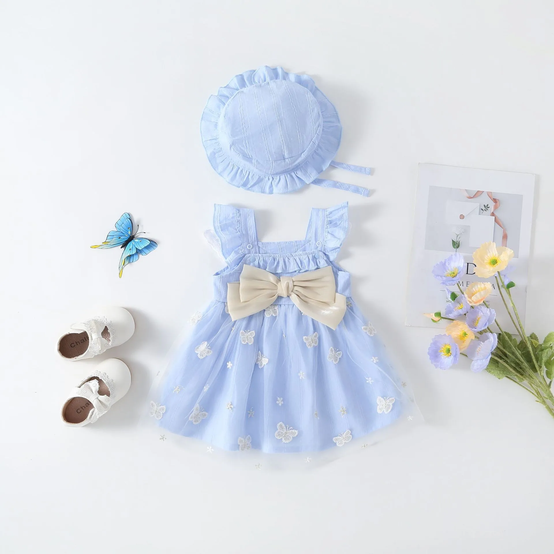 Girldress 2025 summer wear new arrival xiao zouju baby girl chinese style han dynastyskirtone year oldkids princess dress