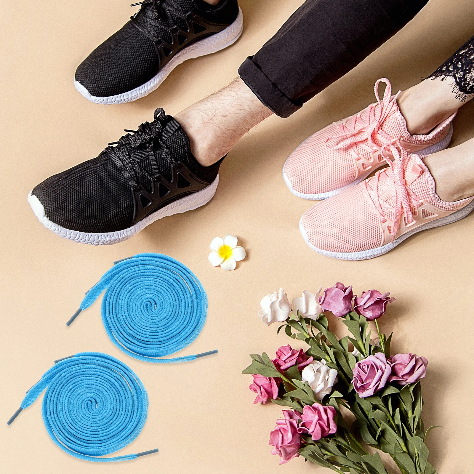 

12pcs 12 Pairs Shoelaces Colorful 110x0.8cm Polyester Nylon for Sneakers Sports Shoes Boots Flat Shoelace Skate Shoes Style