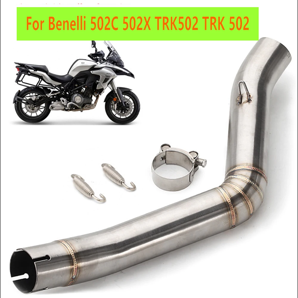 

Для Benelli 502C 502X TRK502 TRK 502, глушитель среднего звена, выхлопная труба мотоцикла Sistemas De Escape