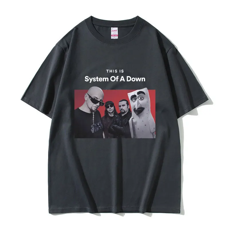 This Is System of A Down T Shirts Men Women Cotton Vintage Oversized T-shirt Men's 90s Rock Band Alternative Metal Music Tshirt