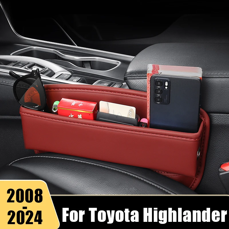 

For Toyota Highlander XU70 Kluger 2008 2009-2020 2021 2022 2023 2024 Car Seat Crevice Storage Box Phone Key Holder Organizer