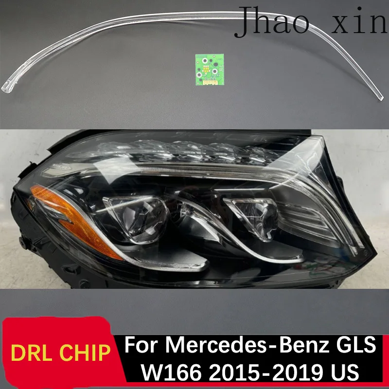 

Light guide strip car headlights DRL CHIP tube ballast for Mercedes-Benz GLS W166 white light 15-2019 US angel eye circuit board