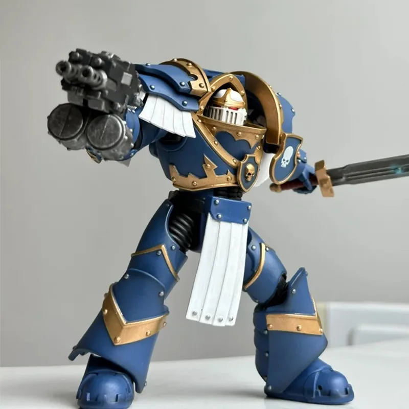Joytoy ultramarines cataphractii terminator esquadrão sargento terminator 1/18 figura de ação warhammer 30k articulações brinquedo móvel presentes
