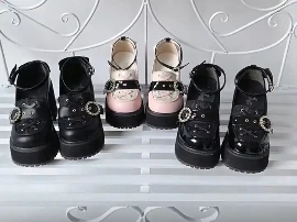 

Platform Round Head High Heels Fashion Women's Mary Jane Shoes Spring Autumn Lolita Japanese Style Casual Leather Pumps Female