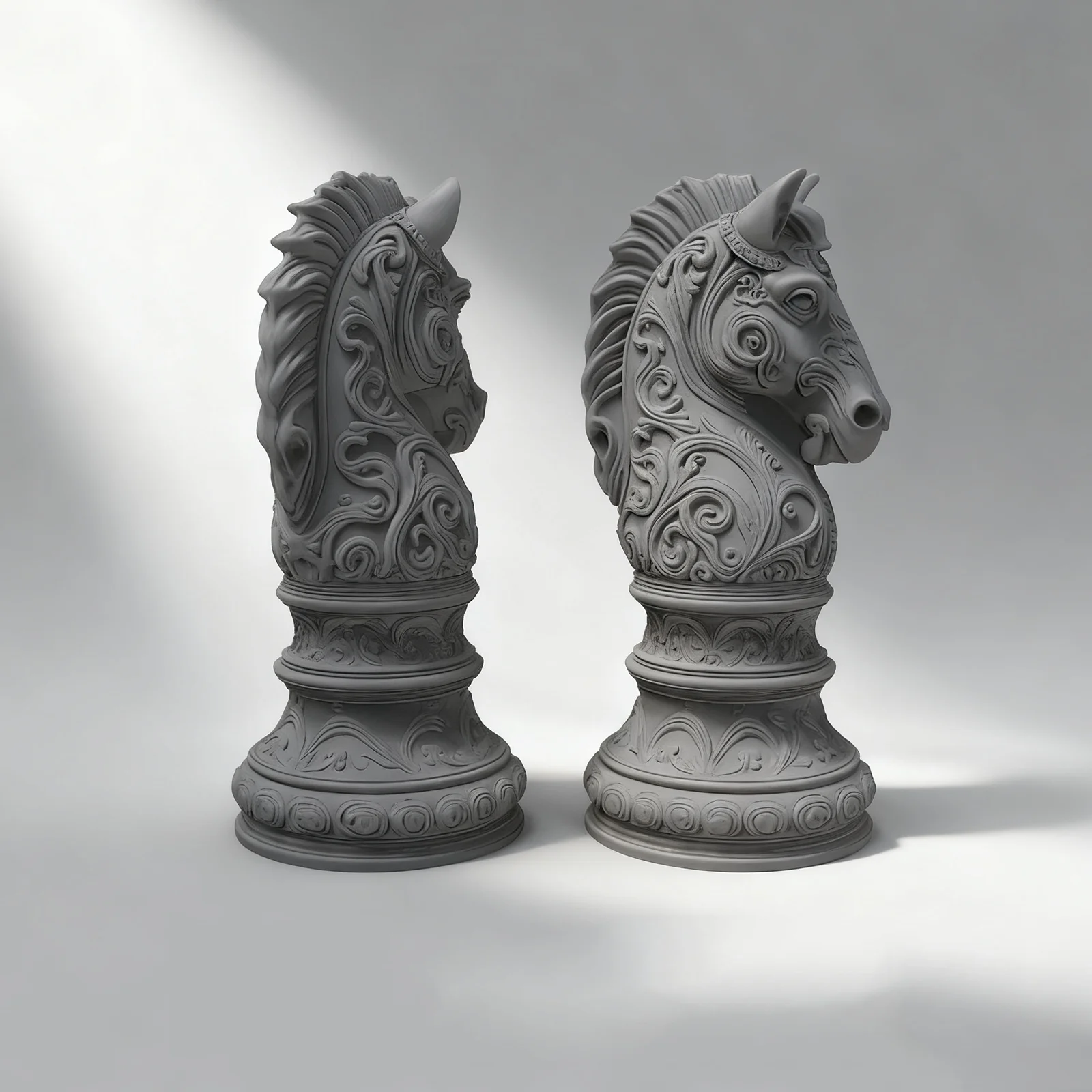 Large 3D Chess Knight Silicone Mold Vintage Horse Head Statue Resin Mould DIY Concrete Gypsum Candle Making Home Decor Ornament view 4
