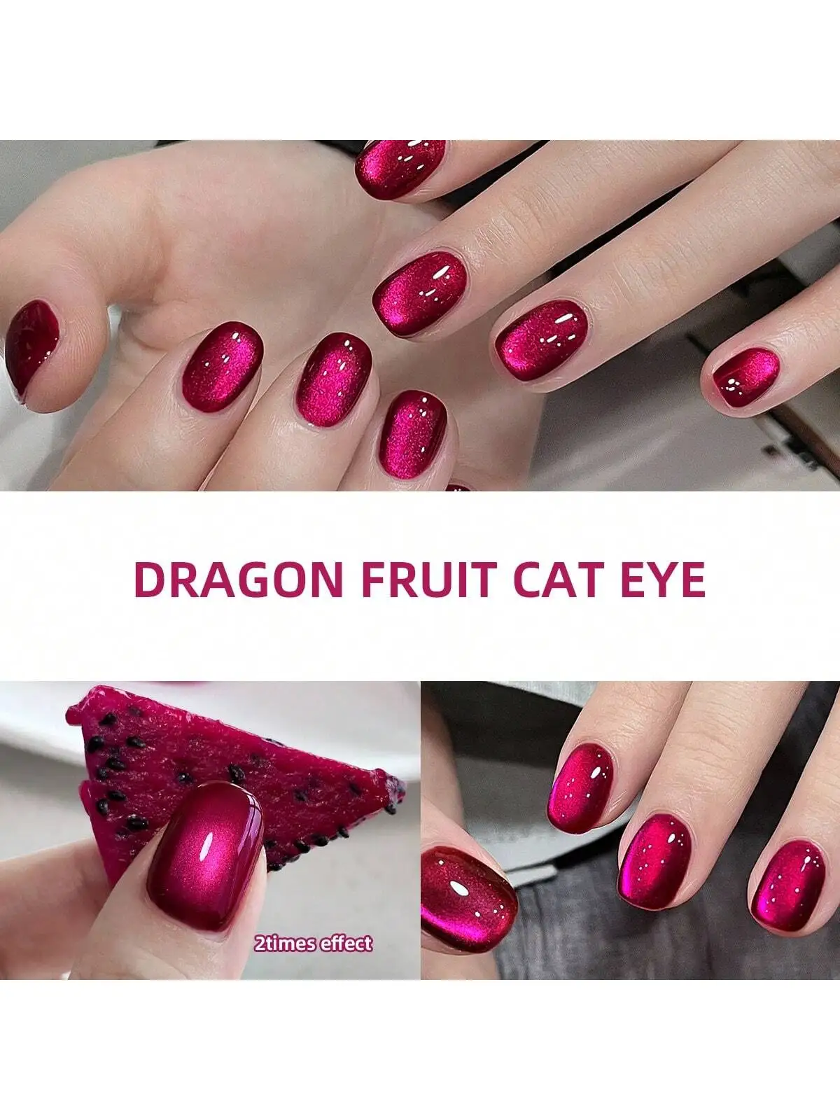 XEIJAYI 1 Stück magnetischer Gel-Nagellack mit Katzenaugen, hohe Transparenz, schnell trocknend, funkelnder Glanz, perfekt als Geschenk für Frauen