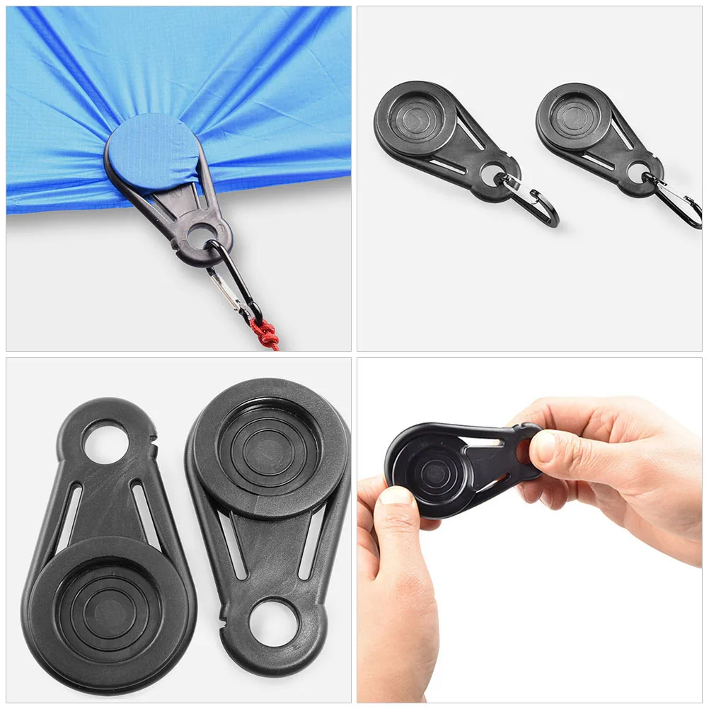 

20 Pcs Rope Buckle Tent Clip Heavy Duty Tarp Hooks Plastic Clips Outdoor Camping