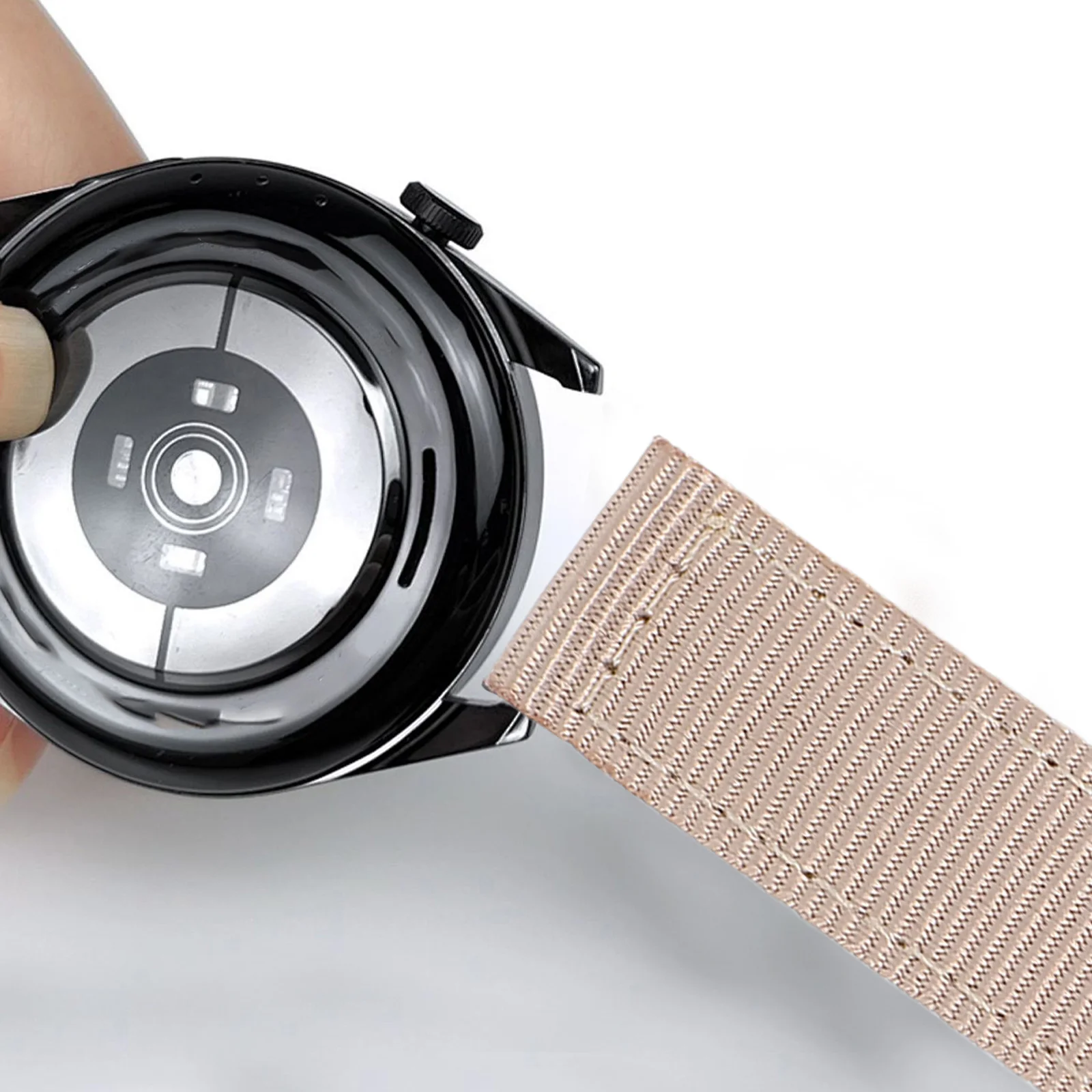 

18Mm Nylon Watch Strap Durable 2 Joint Replacement Band Wristband Strong Stainless Steel Clasp Smooth Seamless Odorless Skin