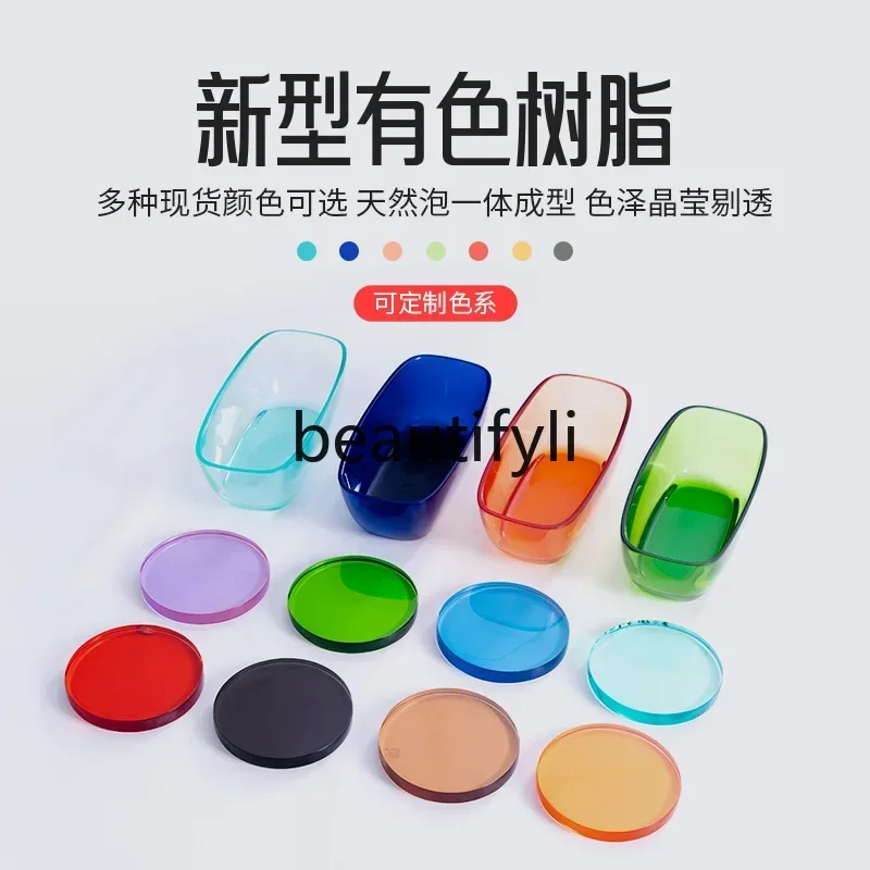 

ss K178 ss25 Color transparent resin countertop basin Small size household wash face basin B & B hotel bathroom wash basin