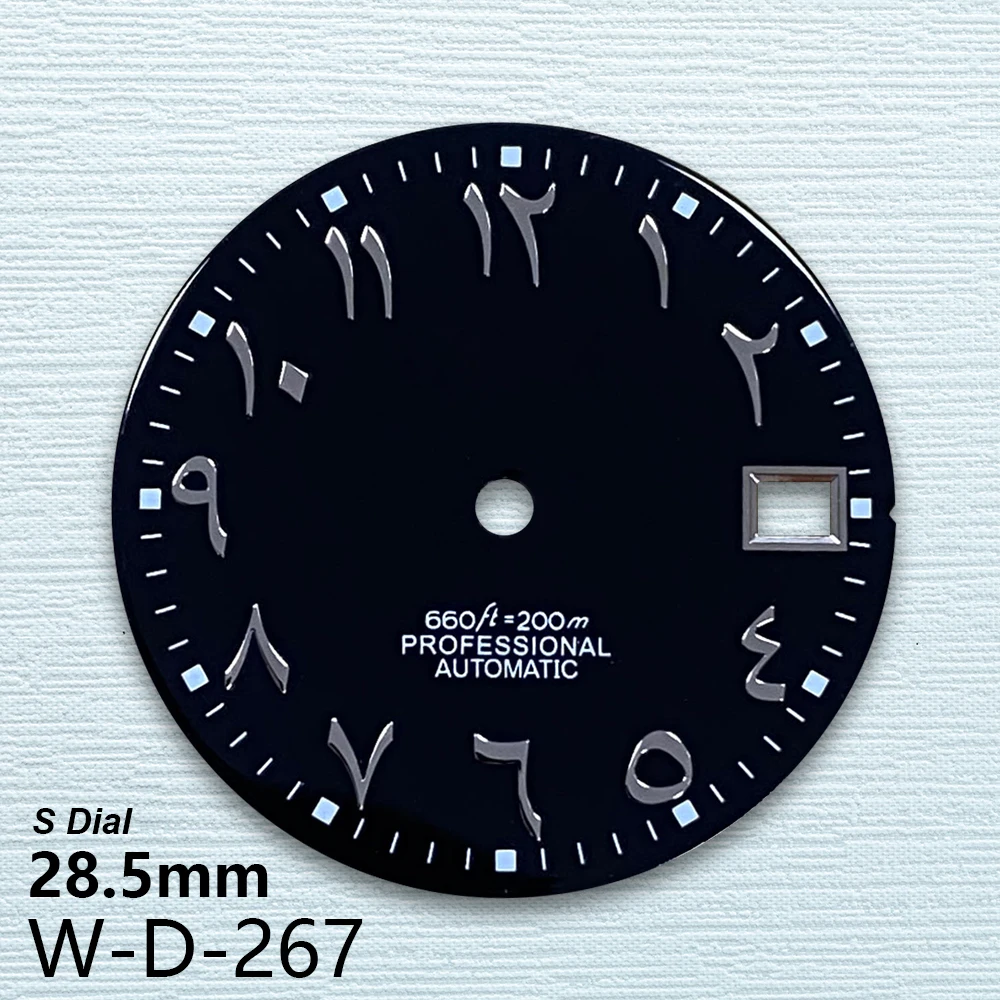 28.5mm S Logo Arab Dial Suitable For NH35/NH36/4R/7S Japanese Automatic Movement Fit 3/3.8/4 Watch Accessories