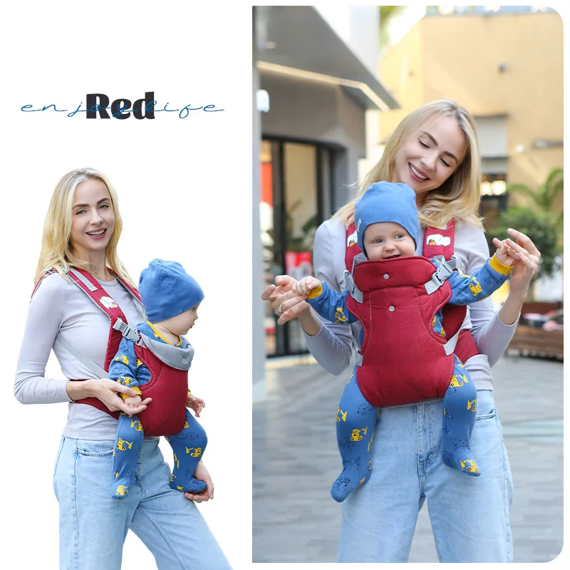 Recém-nascido frente enfrentando canguru wrap, avançado 4-em-1 bebê portador cinta sling, infantil hipseat, cinto de cintura, bebê engrenagem, todas as estações