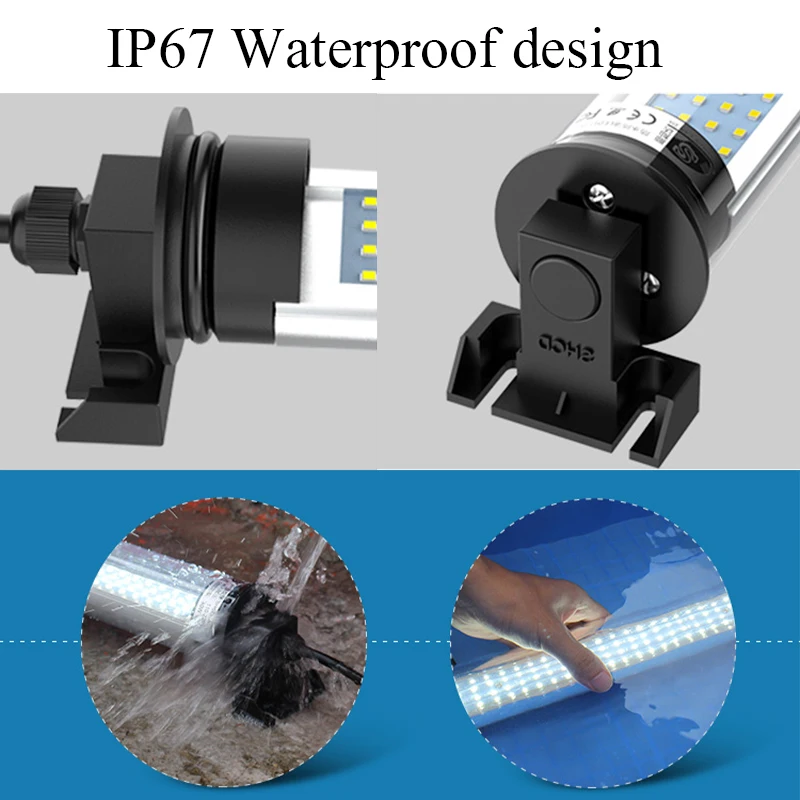 เครื่องมือทำงาน IP67กันน้ำน้ำมัน LED ความสว่างสูง24/36/110/220V มิลลิ่ง CNC Workshop เครื่องกลึงโคมไฟทำงาน