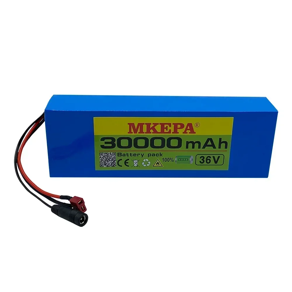 Paquete de batería de 36V 21700 30AH 5C, 10S2P 30000mAh 500W de alta potencia, adecuado para baterías de bicicleta eléctrica + BMS